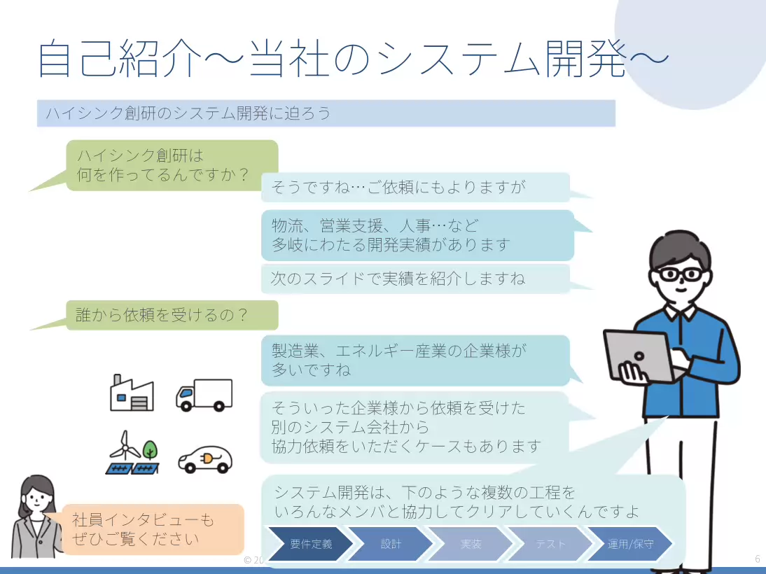 働く環境のスライド06