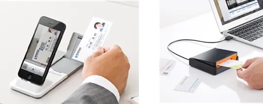 スマホを活用したカメラ　　　　　　　　　　と名刺リーダーの画像