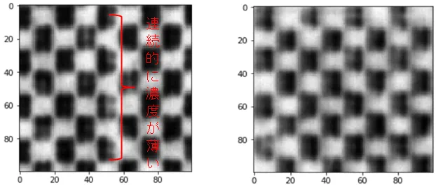 白いスジが出ているパターン・正常なパターン